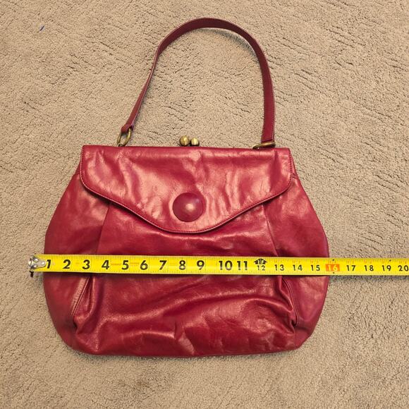 Chic Red Leather HOBO Shoulder Bag - Picture 5 of 7
